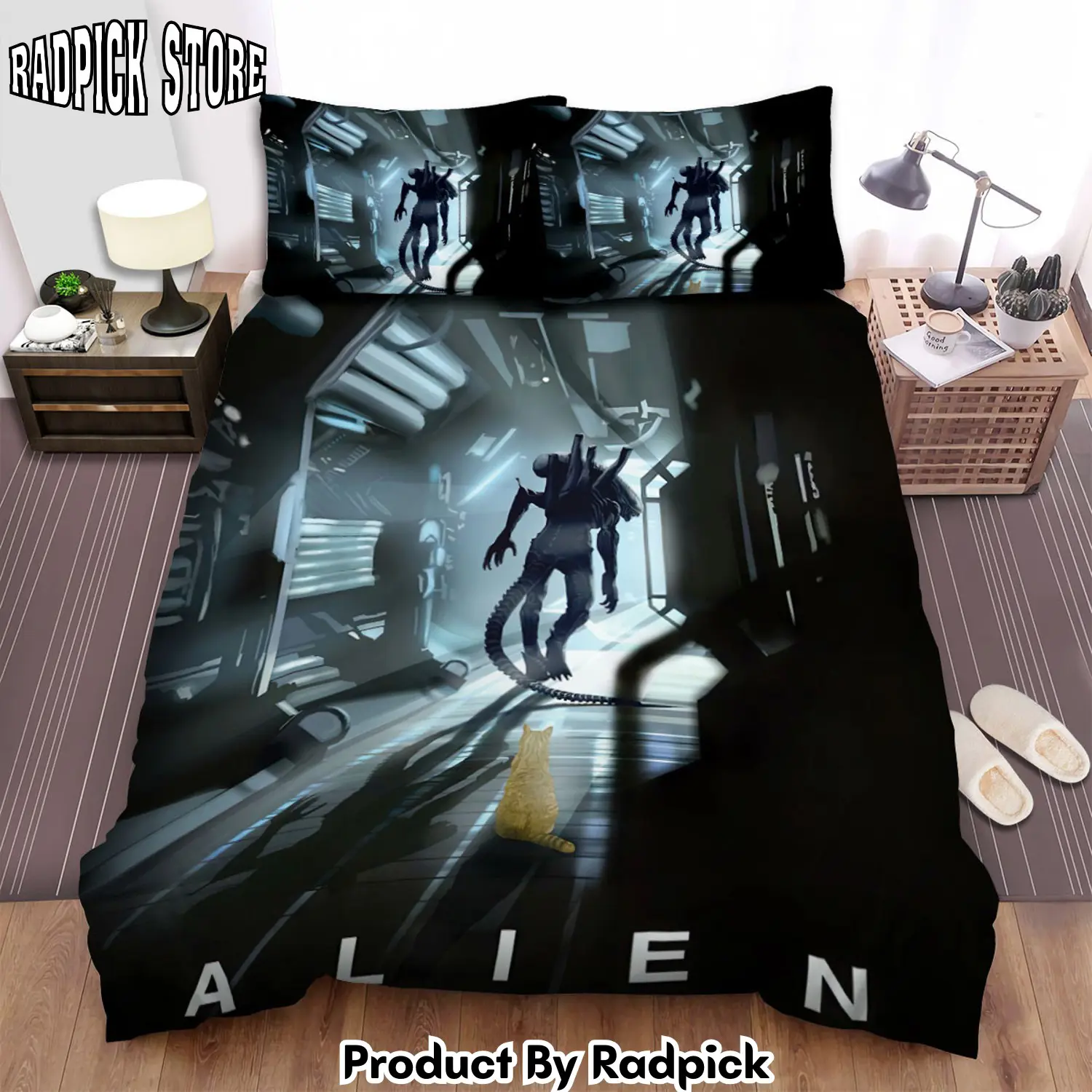 Radpick alien cat bed sheets spread comforter duvet cover bedding sets rp3278834